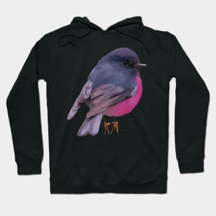 Fat, fluffy Pink Robin, absolutely gorgeous little Australian bird. Hoodie